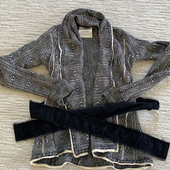 Anthropologie Sparrow tie waist cardigan blazer - Picture 2 of 10